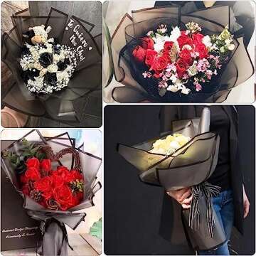 VOWOVOSDAY Waterproof Floral Wrapping Paper 20 Pcs 23x23Inch