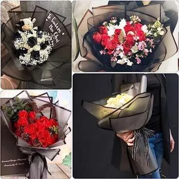 VOWOVOSDAY Waterproof Floral Wrapping Paper 20 Pcs 23x23Inch