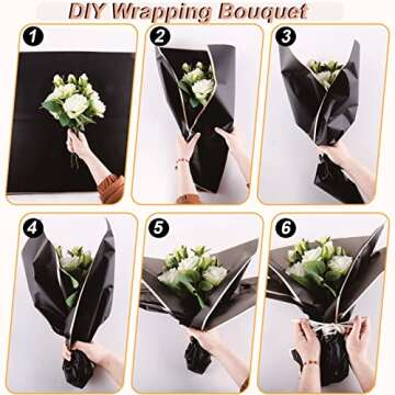 VOWOVOSDAY Waterproof Floral Wrapping Paper 20 Pcs 23x23Inch