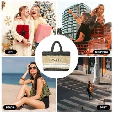 Stylish OWGSEE Straw Beach Bag for Women - Summer Tote