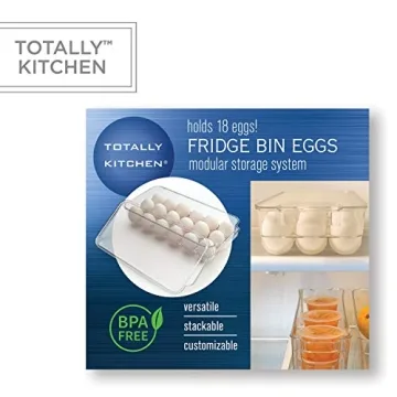 BPA-Free 18 Egg Holder for Fridge - Stackable & Clear