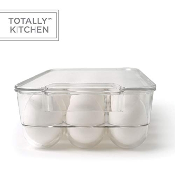 BPA-Free 18 Egg Holder for Fridge - Stackable & Clear