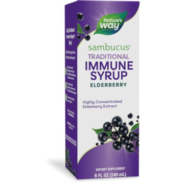 Nature’s Way Sambucus Elderberry Traditional Immune Syrup for All Ages, Vegan & Gluten-Free, 8 Fl ...
