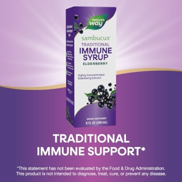 Nature's Way Sambucus Elderberry Immune Syrup 8 Oz