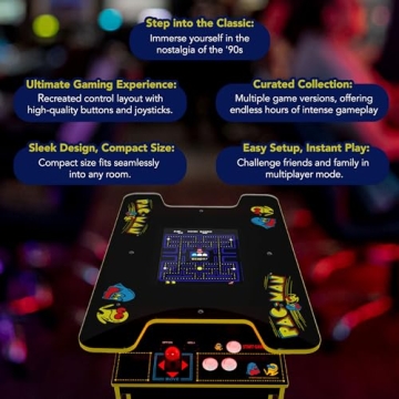 Arcade1Up PAC-MAN Arcade Game Table for Family Fun