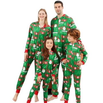 ANGELGGH Christmas Family Matching Pajamas Onesie, All Sizes!