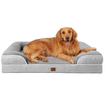 EHEYCIGA Orthopedic Dog Beds for Extra Large Dogs, Waterproof Memory Foam XL Dog Bed with Sides, Non...