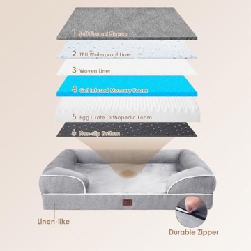 EHEYCIGA Extra Large Orthopedic Dog Bed with Waterproof Cover