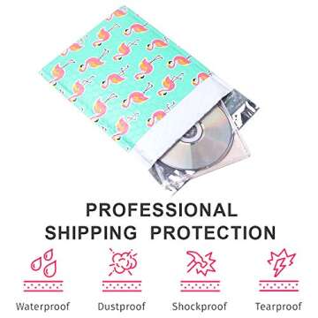 UCGOU Bubble Mailers 6x10 Inch Mixed Colors Pattern 48 Pcs Total-16 Pcs Each of 3 Poly Padded Envelopes Small Business Self Seal Boutique Shipping Bags（Lemon,Flamingo,Pineapple)