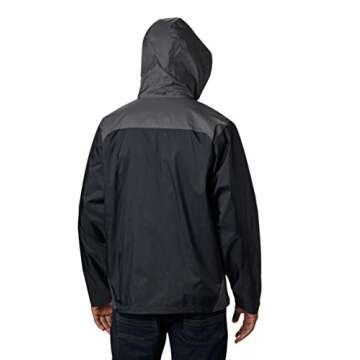 Columbia Men's Glennaker Lake Rain Jacket, Black/Grill, X-Large