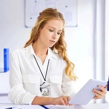 BESARME Waterproof ID Holders with Lanyard - 3 Pack