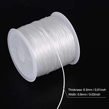 uxcell Elastic String Stretchy Cord for DIY Bracelet Making