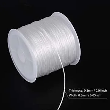 uxcell Elastic String Stretchy Cord for DIY Bracelet Making