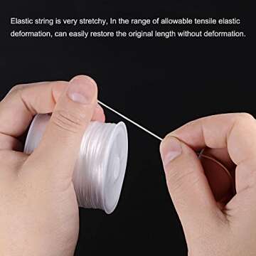uxcell Elastic String Stretchy Cord for DIY Bracelet Making