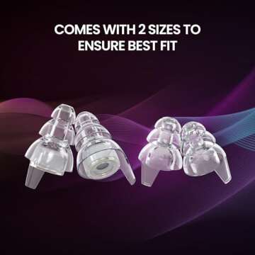 Eargasm High Fidelity Earplugs with Transparent Filters - Reusable Noise Reduction Hearing Protection Ear-Plugs with Carrying Case for Motorcycle, Concerts, Festivals, Raves, Live Events, Sports