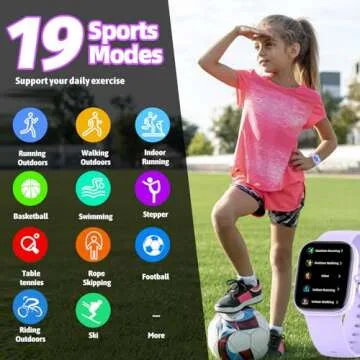 Nyonio Kids Smart Watch with Fitness Tracker for Ages 6-14