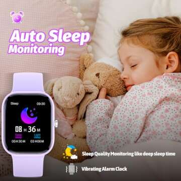 Nyonio Kids Smart Watch with Fitness Tracker for Ages 6-14