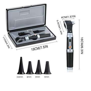Otoscope Kit with LED, 3X Magnification, & 4 Tips