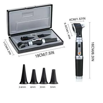 Otoscope Kit with LED, 3X Magnification, & 4 Tips