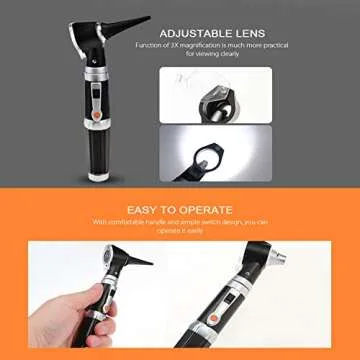 Otoscope Kit with LED, 3X Magnification, & 4 Tips