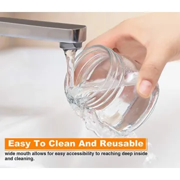 Premium Rainforce Mason Jars 8 oz 30 Pack for Canning