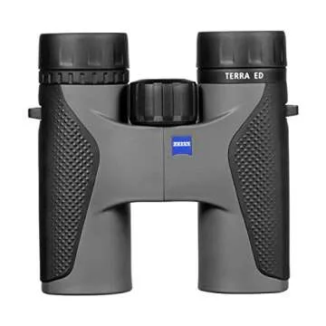 ZEISS Terra ED Binoculars 8x32 Waterproof, and Fast Focusing with Coated Glass for Optimal Clarity in All Weather Conditions for Bird Watching, Hunting, Sightseeing, Grey