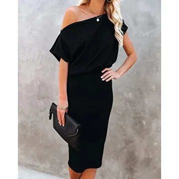 Ezbelle Women's Off-The-Shoulder Summer Dress 2025