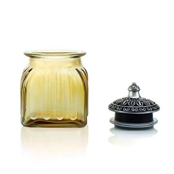 SOCOSY Vintage Crystal Glass Candy Jar with Lid Food Jar Nut Jar Jewelry Box Wedding Candy Buffet Ja...