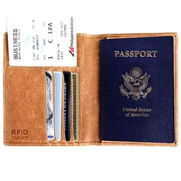Inspiring Adventures Luxury RFID Passport and Card Holder