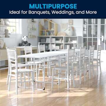 Flash Furniture Hercules Series Children's Resin Event Chair, Commercial/Residential All Occasion Chair, 330 lb. Static Weight Capacity, White