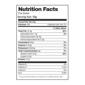 AIVA Flax Seeds 10 lb – Whole Raw Flaxseed for Baking, Smoothies, and Snacks, Bulk Packaging