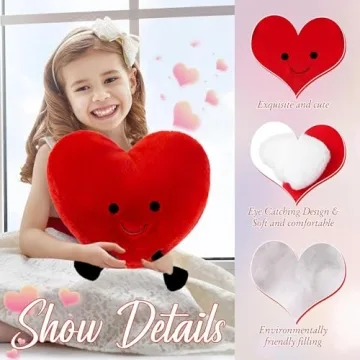 Cute Red Heart Plush Pillow Toy for All Occasions