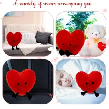 Cute Red Heart Plush Pillow Toy for All Occasions
