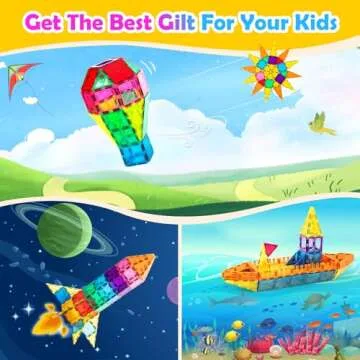 Anbalulu 134PCS Magnetic Building Tiles Set for Kids