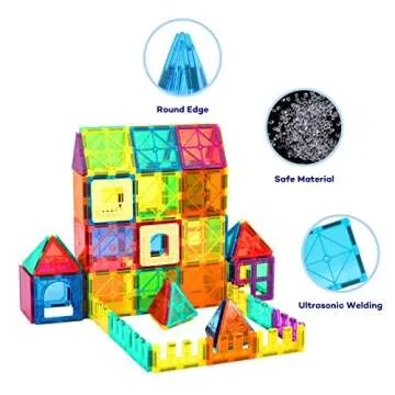 Anbalulu 134PCS Magnetic Building Tiles Set for Kids