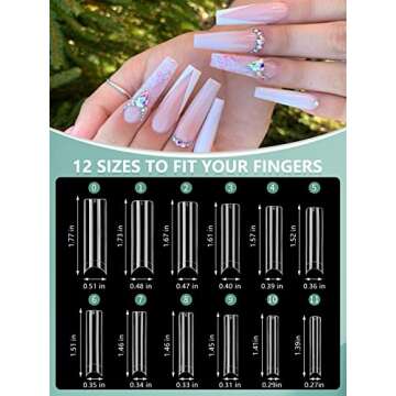 480PCS XL Clear Nail Tips - Professional Quality Set