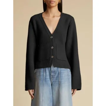 Chic Saodimallsu Women's V Neck Cardigan Sweater Coats