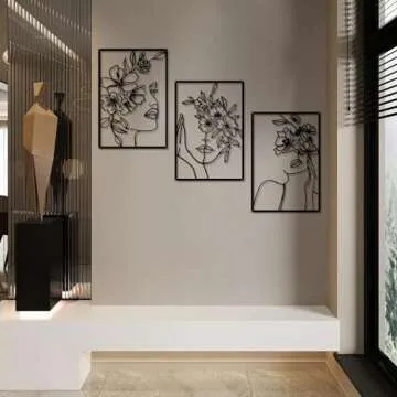 DETENE Abstract Metal Wall Art for Modern Home Decor