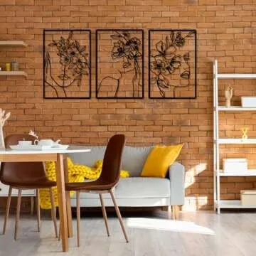 DETENE Abstract Metal Wall Art for Modern Home Decor