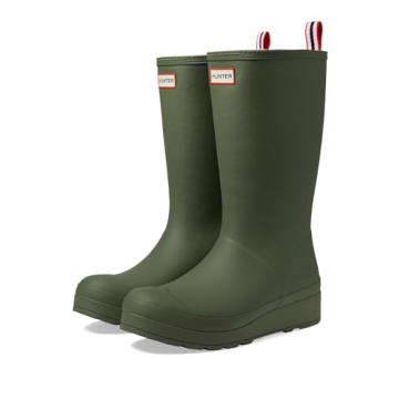 Hunter Women's Play Tall Insulated Rain Boot, Medium Green