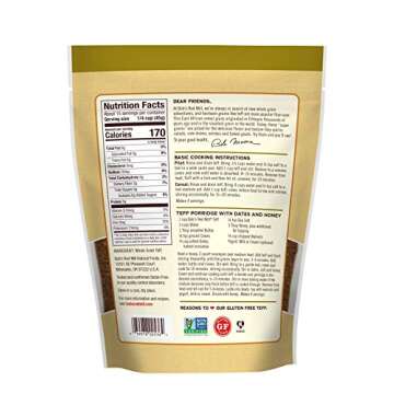 Bob's Red Mill Whole Grain Teff, 24 oz (Pack of 1) - Non GMO, Gluten Free, Whole Grain, Vegan, Kosher