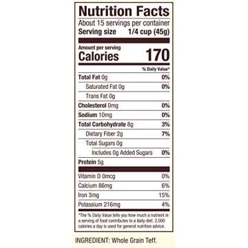 Bob's Red Mill Whole Grain Teff, 24 oz (Pack of 1) - Non GMO, Gluten Free, Whole Grain, Vegan, Kosher