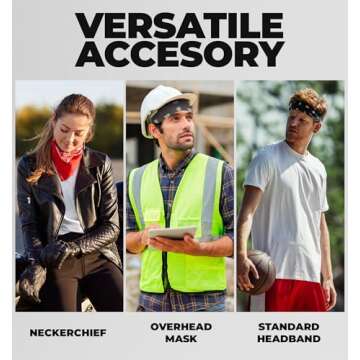 Tough Headwear Large Bandana Headband - Handkerchief Bandanas for Men & Women - Cowboy Scarf - Paisley Bandana Pack