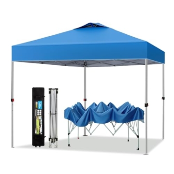 PHI VILLA Outdoor Pop up Canopy 10'x10' Tent Camping Sun Shelter-Series Party Tent, 100 Sq. Ft of Sh...