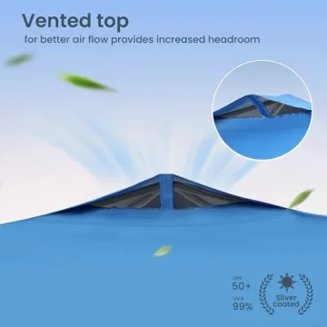 PHI VILLA Outdoor Canopy 10x10ft Pop-Up Tent for Festivals