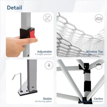 PHI VILLA Outdoor Canopy 10x10ft Pop-Up Tent for Festivals