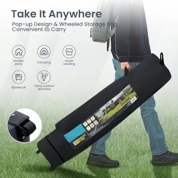 PHI VILLA Outdoor Canopy 10x10ft Pop-Up Tent for Festivals