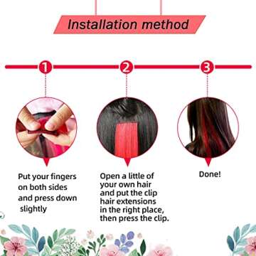 RINBOOOL Green Hair Extensions Clip in, 22 Inch 10 Pcs Long Straight Colored, for Kids Girls Women Highlight Party, Synthetic