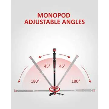IFOOTAGE Camera Monopod Professional 59" Aluminum Telescoping Video Monopods with Tripod Stand Compatible for DSLR Cameras and Camcorders, Cobra 2 Monopod A150S