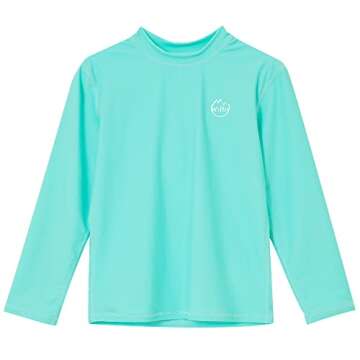 Willit Boys Rash Guard Swim Shirt Baby/Toddler Long Sleeve UPF 50+ Sun Protection SPF Quick Dry Shirt Light Green 18-24 Months